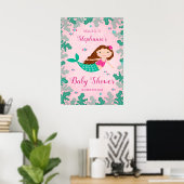 Zeemeerroze onder het Baby shower van het Zee Poster (Thuiskantoor)