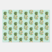 Zeemeervis anananassapier, set van 3 inpakpapier vel (Voorkant 3)