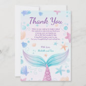 Zeemeervis Baby shower schelvis onder Zee B Bedankkaart (Voorkant)