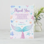 Zeemeervis Baby shower schelvis onder Zee B Bedankkaart (Staand voorkant)