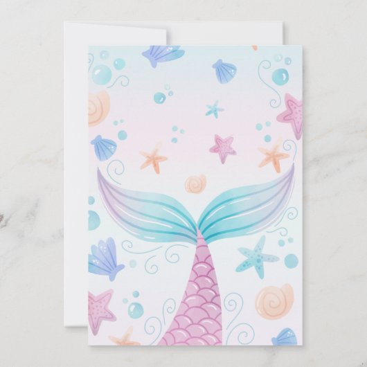 Zeemeervis Baby shower schelvis onder Zee B Bedankkaart (Achterkant)