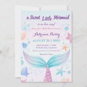 Zeemeervis Baby shower schelvis onder Zee B Kaart