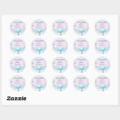Zeemeervis Baby shower schelvis onder Zee B Ronde Sticker (Vel)