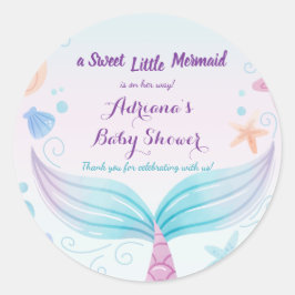 Zeemeervis Baby shower schelvis onder Zee B Ronde Sticker