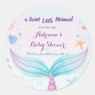 Zeemeervis Baby shower schelvis onder Zee B Ronde Sticker