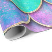 Zeemeervis op schaal japans naadloos patroon. cadeaupapier (Rol Hoek)