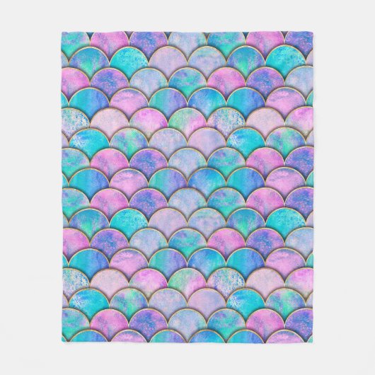 Zeemeervis op schaal japans naadloos patroon. fleece deken (Voorkant)