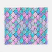 Zeemeervis op schaal japans naadloos patroon. fleece deken (Voorkant (Horizontaal))