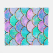 Zeemeervis op schaal japans naadloos patroon. fleece deken (Voorkant (Horizontaal))