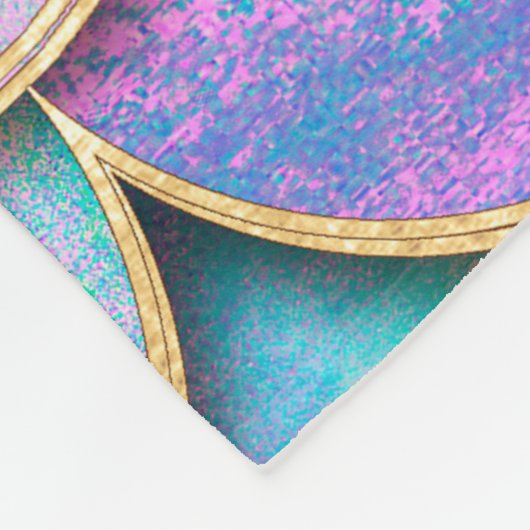 Zeemeervis op schaal japans naadloos patroon. fleece deken (Hoek)