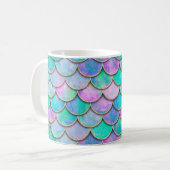 Zeemeervis op schaal japans naadloos patroon. koffiemok (Voorkant links)