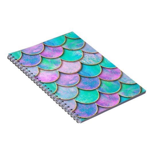 Zeemeervis op schaal japans naadloos patroon. notitieboek (Rechterzijde)