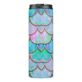 Zeemeervis op schaal japans naadloos patroon. thermosbeker (Achterkant)