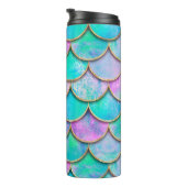 Zeemeervis op schaal japans naadloos patroon. thermosbeker (Geroteerd rechts)
