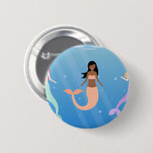 zeemeervis ronde button 5,7 cm (Voorkant /achterkant)