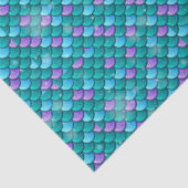 Zeemeervis staart groen en Paars patroon Tissuepapier (Detail)