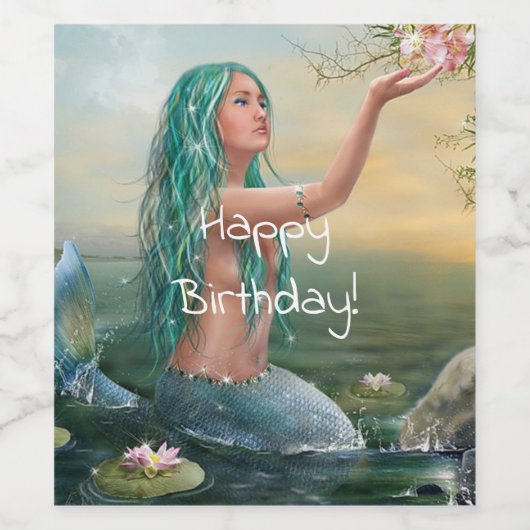 zeemeervis wijn etiket (Enkel label)