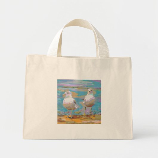 Zeemeeuw Beach Bag Mini Tote Bag (Voorkant)