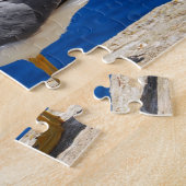 Zeemeeuw bij de strand legpuzzel (Zijkant)