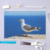 Zeemeeuw bij de strand tissuepapier (Craft)