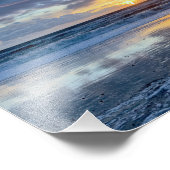 Zeemeeuw bij zonsondergang - Venice Beach, CA Foto Afdruk (Hoek)