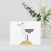 zeemeeuw briefkaart (Staand voorkant)