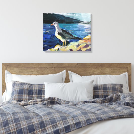zeemeeuw canvas afdruk (Insitu (Slaapkamer))