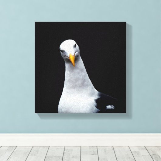 zeemeeuw canvas afdruk (Insitu (Houten vloer))