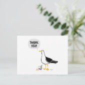 Zeemeeuw dank u briefkaart (Staand voorkant)