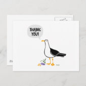 Zeemeeuw dank u briefkaart (Voorkant / Achterkant)