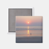 Zeemeeuw Daytona Beach FL Ocean Sunrise Magneet (Voorkant / Achterkant)