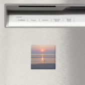 Zeemeeuw Daytona Beach FL Ocean Sunrise Magneet (Insitu (Vaatwasser))
