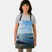 Zeemeeuw en boten op de oceaan, Kinder full print  Schort (Insitu)
