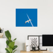 Zeemeeuw en vliegtuig poster (Thuiskantoor)