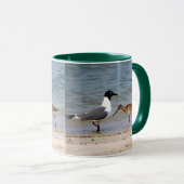 Zeemeeuw en zandkever mok (Voorkant rechts)