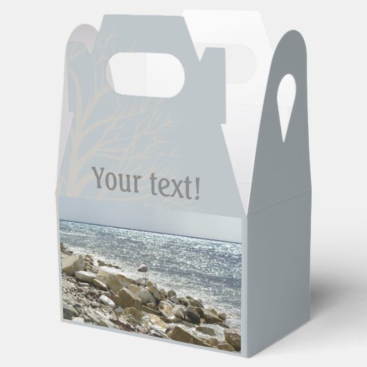 Zeemeeuw en zee bedankdoosjes (Geopend)