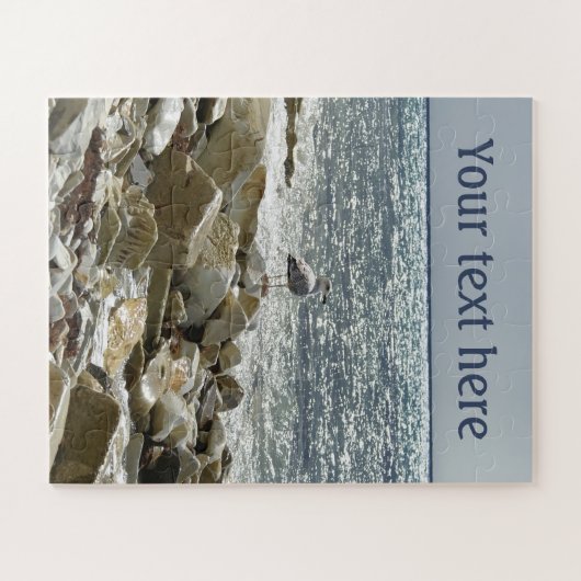 Zeemeeuw en zee legpuzzel (Horizontaal)