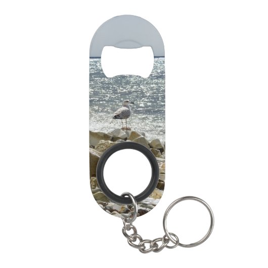 Zeemeeuw en zee mini flessenopener (Achterkant)
