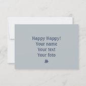 Zeemeeuw en zee RSVP kaartje (Achterkant)