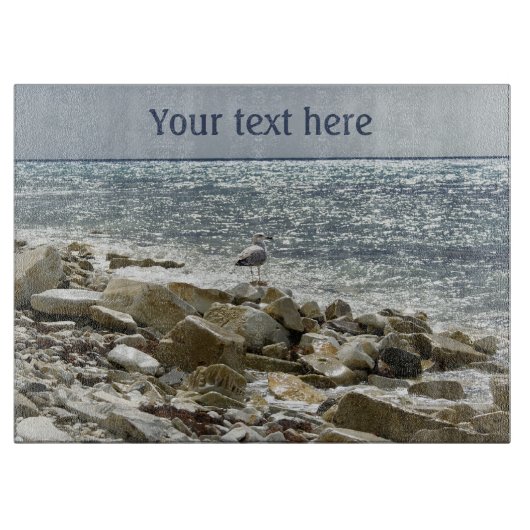 Zeemeeuw en zee snijplank (Voorkant)