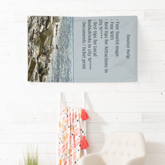 Zeemeeuw en zee spandoek (Insitu)