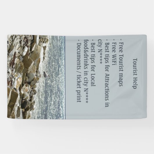 Zeemeeuw en zee spandoek (Horizontaal)