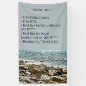 Zeemeeuw en zee spandoek (Verticaal)