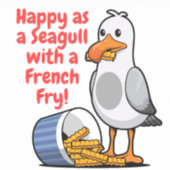 Zeemeeuw eten Franse Fry sticker, Wildwood Sticker (Voorkant)