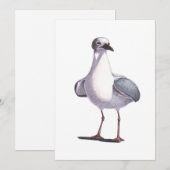 zeemeeuw feestdagenkaart (Voorkant / Achterkant)