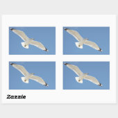 Zeemeeuw foto rechthoekige sticker (Vel)