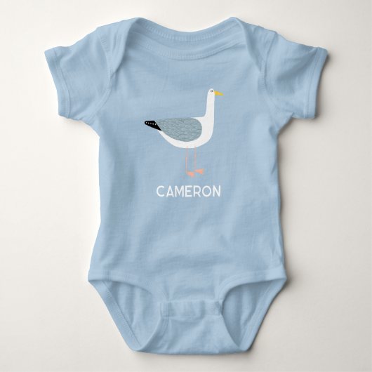 Zeemeeuw Gepersonaliseerde Fun Bird Romper (Voorkant)