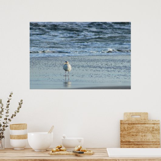 Zeemeeuw in de Oceaan Poster (Keuken)