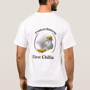 Zeemeeuw in gele laarzen Humor aan het strand T-shirt