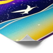 Zeemeeuw in het Poster van de Wolken (Hoek)